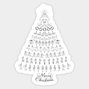 12 Days of Christmas Tree Sticker